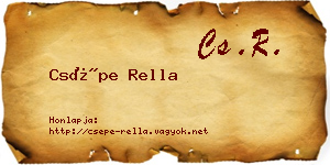 Csépe Rella névjegykártya